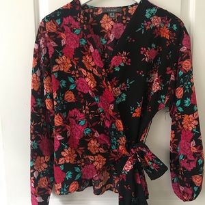 Primark long sleeved wrap blouse.
